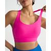 imageRUNNING GIRL High Impact Sports Bras for Women Adjustable Straps Sports Bra High Support Molded Cup Racerback Workout BraAhot Pink