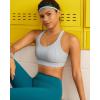 imageRUNNING GIRL High Impact Sports Bras for Women Adjustable Straps Sports Bra High Support Molded Cup Racerback Workout BraAicy Grey