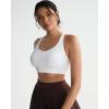 imageRUNNING GIRL High Impact Sports Bras for Women Adjustable Straps Sports Bra High Support Molded Cup Racerback Workout BraAwhite