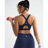 imageRUNNING GIRL High Impact Sports Bras for Women High Support Running Adjustable Sports Bra Molded Cup StrappyDark Blue