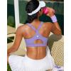imageRUNNING GIRL High Impact Sports Bras for Women High Support Running Adjustable Sports Bra Molded Cup StrappyPurple