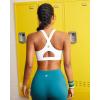 imageRUNNING GIRL High Impact Sports Bras for Women High Support Running Adjustable Sports Bra Molded Cup StrappyWhite