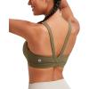 imageRUNNING GIRL Sports Bra for Women High Support Molded Cup High Impact Sports Bras with Sewn in Pads Strappy Running Bra3004 Olive Green