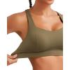 imageRUNNING GIRL Sports Bra for Women High Support Molded Cup High Impact Sports Bras with Sewn in Pads Strappy Running Bra3004 Olive Green