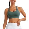 imageRUNNING GIRL Sports Bra for Women High Support Molded Cup High Impact Sports Bras with Sewn in Pads Strappy Running Bra3004 Sage Green