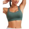 imageRUNNING GIRL Sports Bra for Women High Support Molded Cup High Impact Sports Bras with Sewn in Pads Strappy Running Bra3004 Sage Green