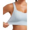 imageRUNNING GIRL Sports Bra for Women High Support Molded Cup High Impact Sports Bras with Sewn in Pads Strappy Running Bra3004 Silver Grey