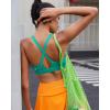imageRUNNING GIRL Sports Bra for Women High Support Molded Cup High Impact Sports Bras with Sewn in Pads Strappy Running BraAqua Green