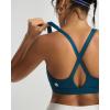 imageRUNNING GIRL Sports Bra for Women High Support Molded Cup High Impact Sports Bras with Sewn in Pads Strappy Running BraDark Blue