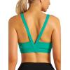 imageRUNNING GIRL Sports Bra for Women High Support Molded Cup High Impact Sports Bras with Sewn in Pads Strappy Running BraElectric Green
