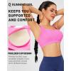 imageRUNNING GIRL Sports Bra for Women High Support Molded Cup High Impact Sports Bras with Sewn in Pads Strappy Running BraHot Pink