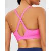 imageRUNNING GIRL Sports Bra for Women High Support Molded Cup High Impact Sports Bras with Sewn in Pads Strappy Running BraHot Pink