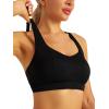 imageRUNNING GIRL Sports Bra for Women High Support Molded Cup High Impact Sports Bras with Sewn in Pads Strappy Running BraJet Black
