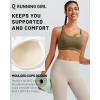 imageRUNNING GIRL Sports Bra for Women High Support Molded Cup High Impact Sports Bras with Sewn in Pads Strappy Running BraOlive Green