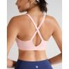 imageRUNNING GIRL Sports Bra for Women High Support Molded Cup High Impact Sports Bras with Sewn in Pads Strappy Running BraPink Peony
