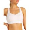 imageRUNNING GIRL Sports Bra for Women High Support Molded Cup High Impact Sports Bras with Sewn in Pads Strappy Running BraSnow White