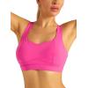 imageRUNNING GIRL Sports Bra for Women High Support Molded Cup High Impact Sports Bras with Sewn in Pads Strappy Running BraVivid Pink