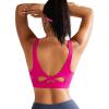 imageRUNNING GIRL Sports Bra for Women High Support Molded Cup High Impact Sports Bras with Sewn in Pads Workout Running BraHot Pink