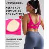 imageRUNNING GIRL Sports Bra for Women High Support Molded Cup High Impact Sports Bras with Sewn in Pads Workout Running BraHot Pink