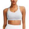 imageRUNNING GIRL Sports Bras for Women CrissCross Back Padded Strappy Sports Bras Medium Support Yoga Bra with Removable Cups2825 Grey M