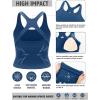 imageRUNNING GIRL Sports Bras for Women High Impact Molded Cup Compression Running Tops with Removable Pads Best for AD CupNavy Blue