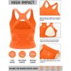 imageRUNNING GIRL Sports Bras for Women High Impact Molded Cup Compression Running Tops with Removable Pads Best for AD CupOrange