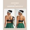 imageRUNNING GIRL VNeck Sports Bras for Women  Adjustable Thin Straps Wireless Padded Yoga Top Low ImpactBlack