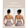 imageRUNNING GIRL VNeck Sports Bras for Women  Adjustable Thin Straps Wireless Padded Yoga Top Low ImpactGrey