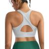 imageRUNNING GIRL High Impact Sports Bras for Women High Support Womens Sports Bra Racerback Workout Running BraAsh Grey