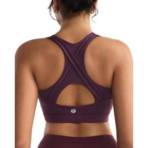 imageRUNNING GIRL High Impact Sports Bras for Women High Support Womens Sports Bra Racerback Workout Running BraDeep Purple