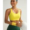 imageRUNNING GIRL Sports Bra for Women High Support Molded Cup High Impact Sports Bras for Women with Sewn in PadsBright Yellow
