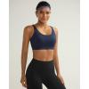 imageRUNNING GIRL Sports Bra for Women High Support Molded Cup High Impact Sports Bras for Women with Sewn in PadsNavy Blue
