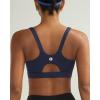imageRUNNING GIRL Sports Bra for Women High Support Molded Cup High Impact Sports Bras for Women with Sewn in PadsNavy Blue