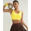 imageRUNNING GIRL Sports Bra for Women High Support Molded Cup High Impact Sports Bras with Sewn in Pads Strappy Running BraBright Yellow