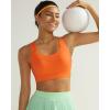 imageRUNNING GIRL Sports Bra for Women High Support Molded Cup High Impact Sports Bras with Sewn in Pads Strappy Running BraOrange