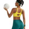 imageRUNNING GIRL Sports Bra for Women High Support Molded Cup High Impact Sports Bras with Sewn in PadsAbright Yellow