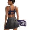 imageRUNNING GIRL Sports Bra for Women High Support Molded Cup High Impact Sports Bras with Sewn in PadsAnavy Blue