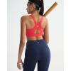 imageRUNNING GIRL Sports Bra for WomenAdjustable Straps Molded Cup High Impact Sports Bras for Women with Sewn in PadsDeep Red
