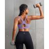 imageRUNNING GIRL Sports Bra for WomenAdjustable Straps Molded Cup High Impact Sports Bras for Women with Sewn in PadsPurple