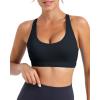 imageRUNNING GIRL Sports Bras for Women MediumHigh Impact Running Strappy Sports Bra with Removable PadsBjet Black