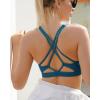 imageRUNNING GIRL Sports Bras for Women MediumHigh Impact Running Strappy Sports Bra with Removable PadsBnave Blue