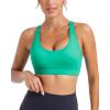 imageRUNNING GIRL Sports Bras for Women MediumHigh Impact Running Strappy Sports Bra with Removable PadsBvivid Green
