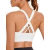imageRUNNING GIRL Sports Bras for WomenSeamless Strappy Sports Bra High Support Crisscross Back with Removable PadsAblackgreywhite