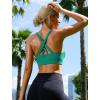 imageRUNNING GIRL Sports Bras for WomenSeamless Strappy Sports Bra High Support Crisscross Back with Removable PadsAwhitepinkgreen