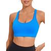 imageRUNNING GIRL Sports Bras for WomenSeamless Strappy Sports Bra High Support Crisscross Back with Removable PadsBblue