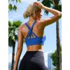 imageRUNNING GIRL Sports Bras for WomenSeamless Strappy Sports Bra High Support Crisscross Back with Removable PadsBblue