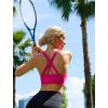 imageRUNNING GIRL Sports Bras for WomenSeamless Strappy Sports Bra High Support Crisscross Back with Removable PadsBpink