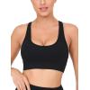 imageRUNNING GIRL Sports Bras for WomenSeamless Strappy Sports Bra High Support Crisscross Back with Removable PadsDblack