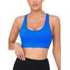 imageRUNNING GIRL Sports Bras for WomenSeamless Strappy Sports Bra High Support Crisscross Back with Removable PadsDblue