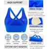 imageRUNNING GIRL Sports Bras for WomenSeamless Strappy Sports Bra High Support Crisscross Back with Removable PadsDblue